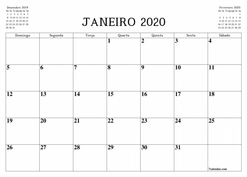 Calendário Folha A4 Cachoeirinha - Calendário 2021 Folha A4