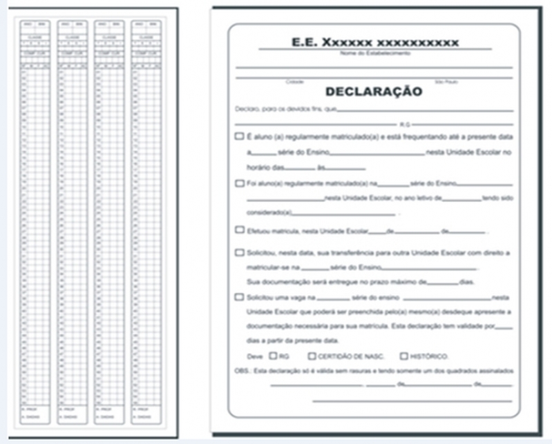 Impressão de Declaração de Escolaridade Parque Santa Madalena - Impressão Diário de Classe Escolar