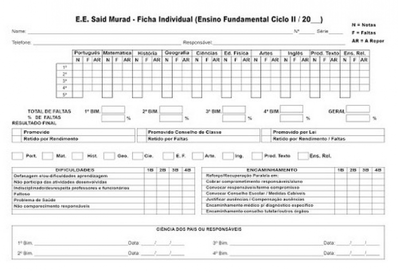 Onde Encontro Ficha de Matrícula Educação Infantil Particular Ferraz de Vasconcelos - Ficha de Matrícula Escolar